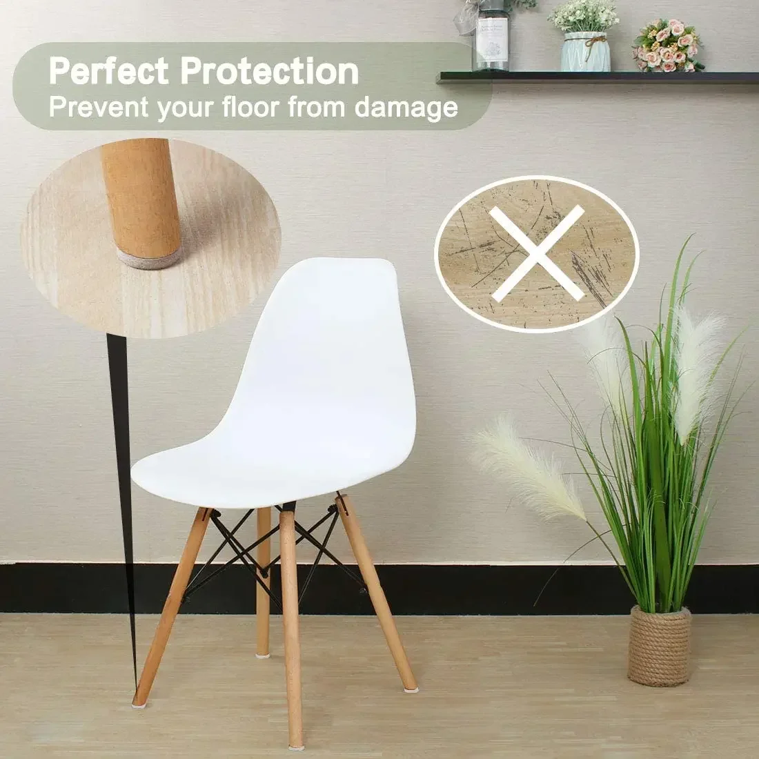 Felt Pad Round Furniture Pads Chair Legs Anti Scratch Floor Protector Self-Adhesive Furniture Sliders for Hardwood Floors Table - Image 2