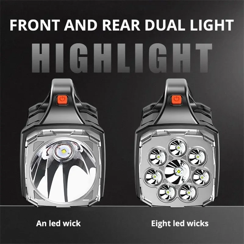 Portable Powerful USB Rechargeable Flashlight Solar LED Light With COB Work Light 4 Gear Charge Mobile Phone Camping Lamp - Image 5