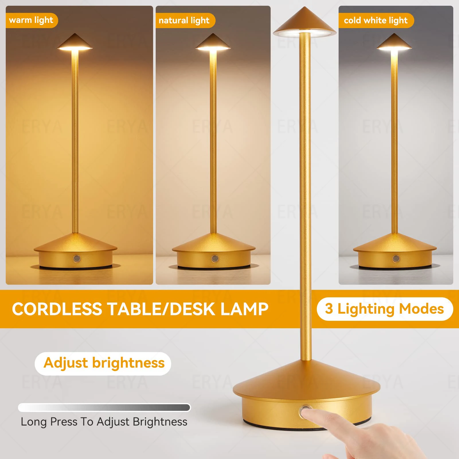 Hotel Rechargeable Table Lamp Creative Dining Touch Led Bar Coffee Pina pro Table Lamp Lampada Da Tavolo Decorative Desk Lamp - Image 4