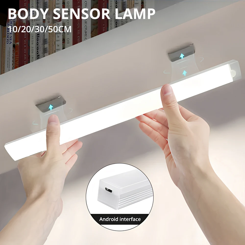 Night Lights Wireless LED Motion Sensor Lamp USB Rechargeable Magnetic For Wardrobe Room Closet Kitchen Aisle Tube Detector Bulb - Image 6