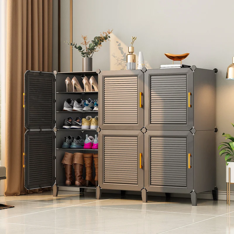 Household Furniture Living Room Simplicity Multilayer Assemble Shoerack High-Capacity Storage Shelf DustProof Plastics Shoe Rack - Image 2