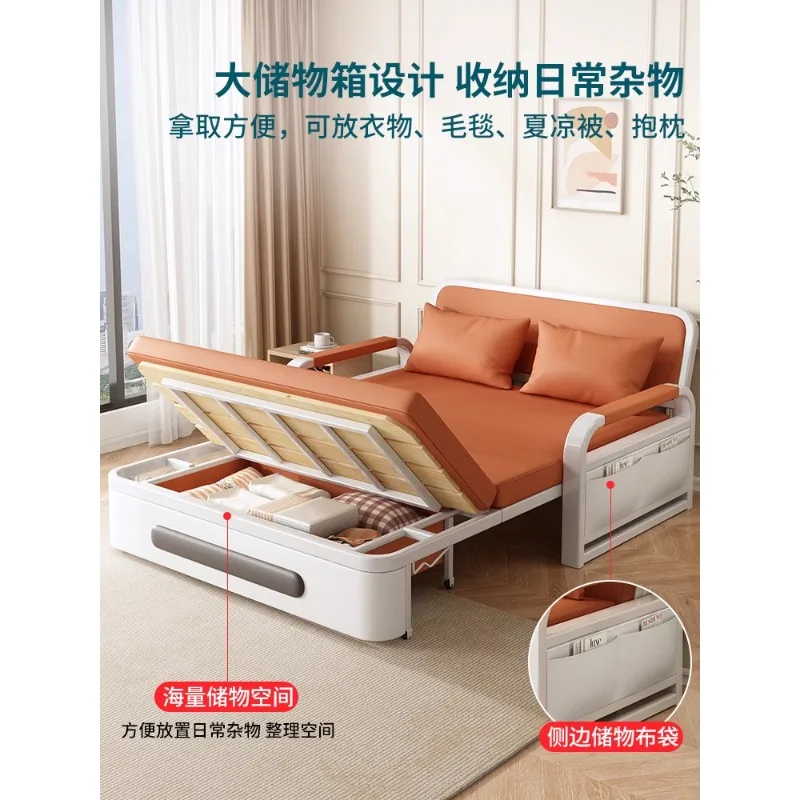 Sofa bed folding dual-purpose small apartment 2024 Internet celebrity new living room 1.2 multi-function single and double retra - Image 3