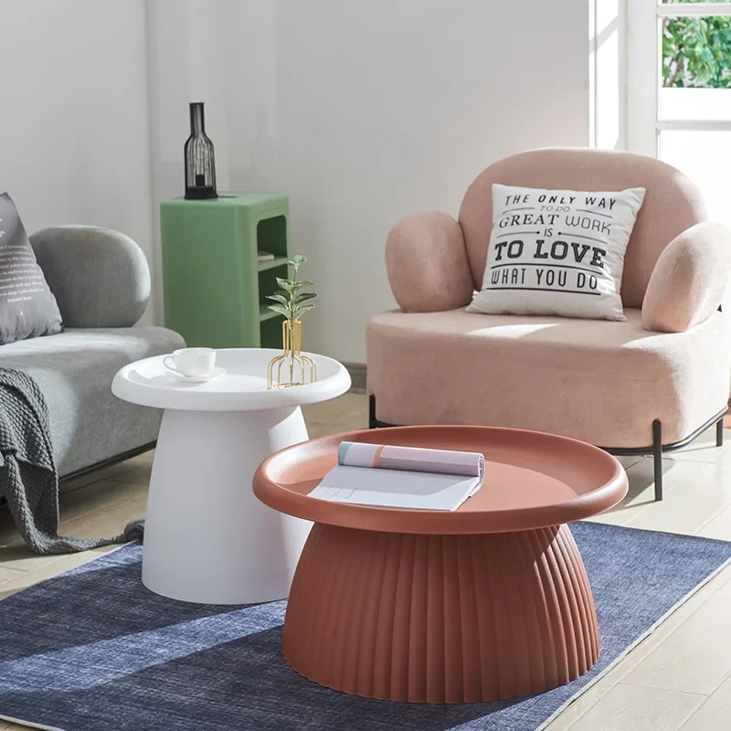 coffee table small apartment round living room coffee side table furniture basse de salon round coffee Nordic Modern Table
