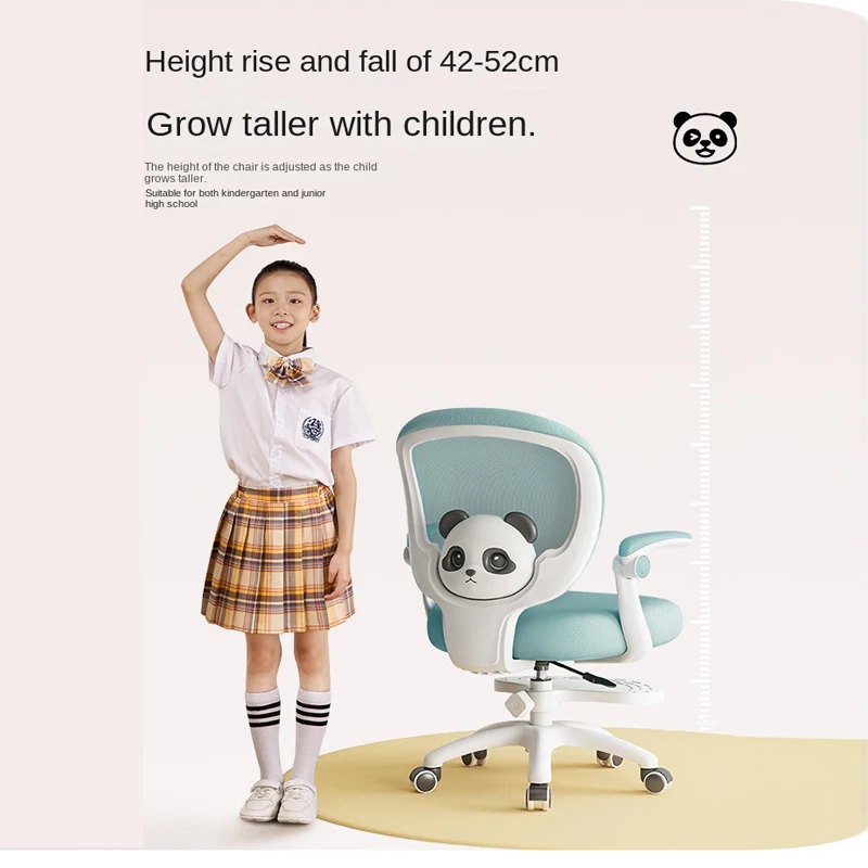 Children's Study Chair to Correct Sitting Posture of Primary School Students can Lift the Seat HomeBackrest Desk Writing Chair - Image 4