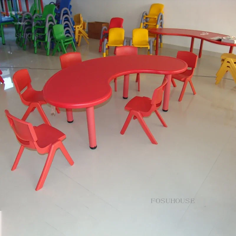 Plastic Children Tables Home Writing Tables Kindergarten Education Game Desk Children Eating Lift Table Children Furniture A