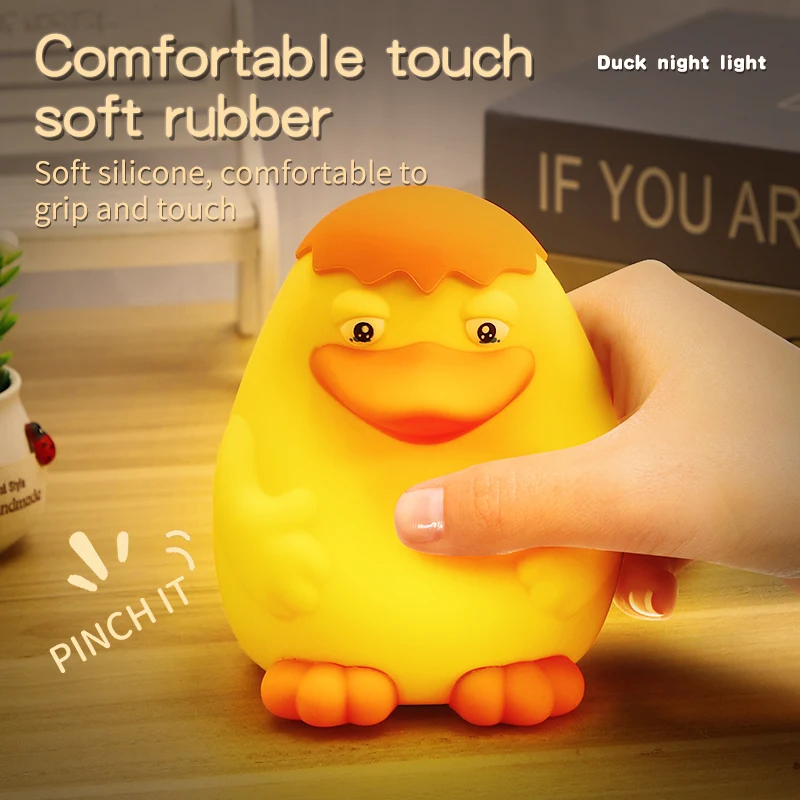 Cute Silicone Capybara Night Light Children's Gift USB Rechargeable Animal Touch Bedside Slepp Lamp - Image 5