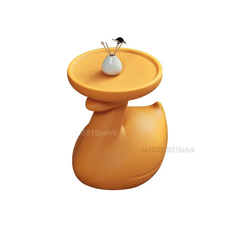 Designer Duck Shape Side Table, Creative Living Room Plastic Children's Coffee Table, Nordic Modern Minimalist Mini Tea Table - Image 5