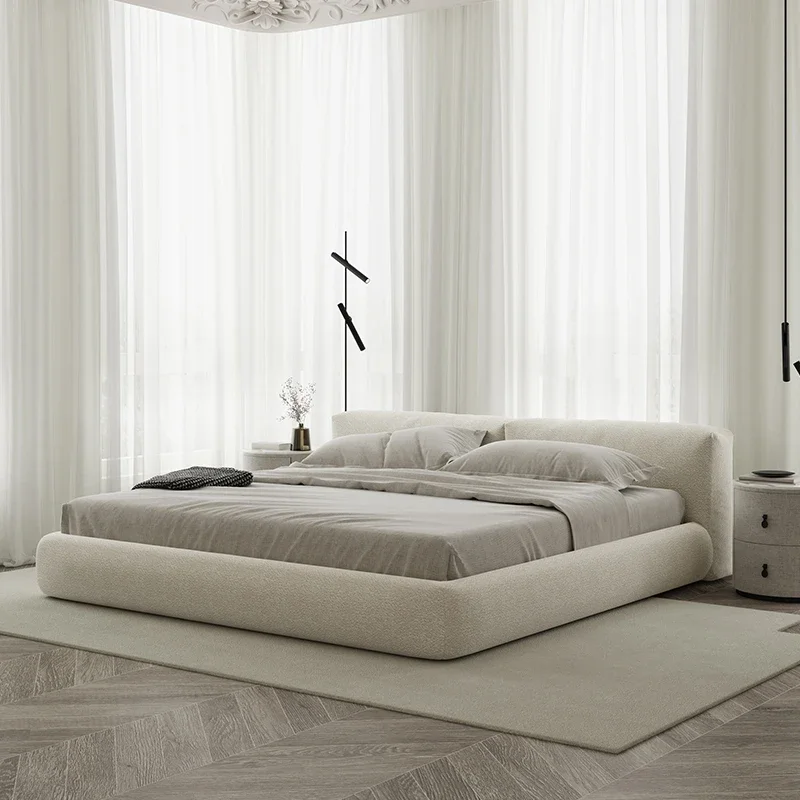 Sale Soft Bedroom Double Bed Simple Kawaii Elastic Modern Twin Queen Beds Upholstered Sleeping Camas De Dormitorio Furniture - Image 2