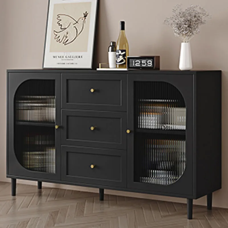 Cheap Cabinets Display Cabinet Luxury Living Room Furniture Buffet The Black Wooden Modern Gabinete Curio Locker Closet Plastic - Image 4