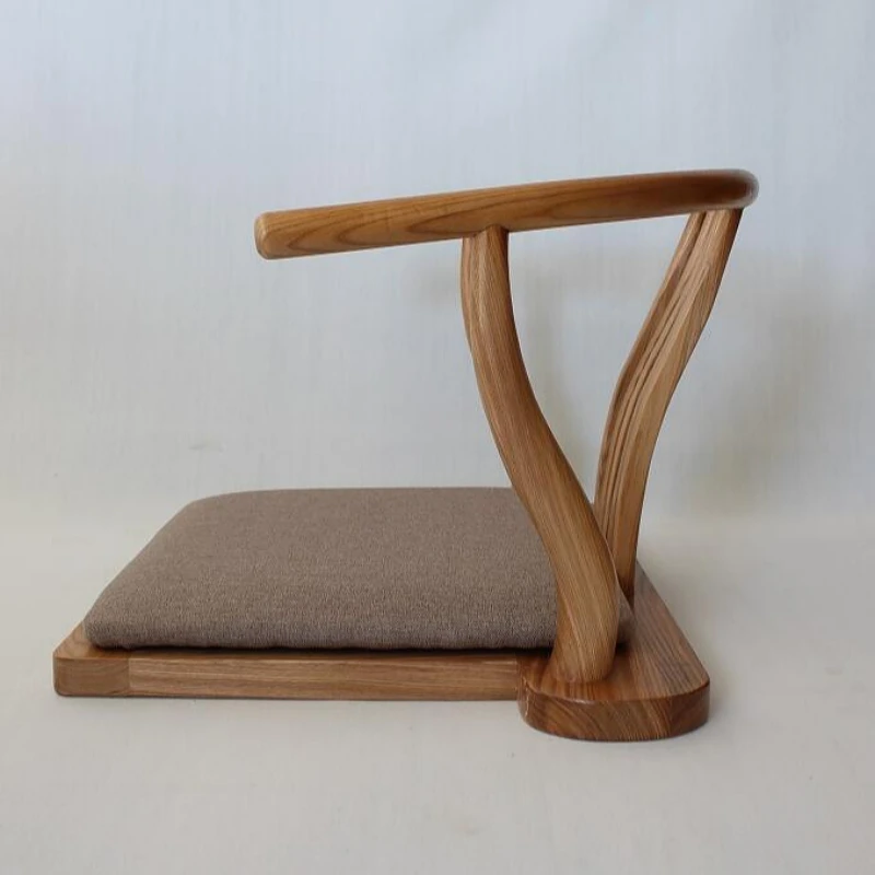 Zaisu Legless Chair for Sitting on The Floor Unique Janpanese Tatami Armchair Seat with Cushion Living Room Accent Furniture - Image 3
