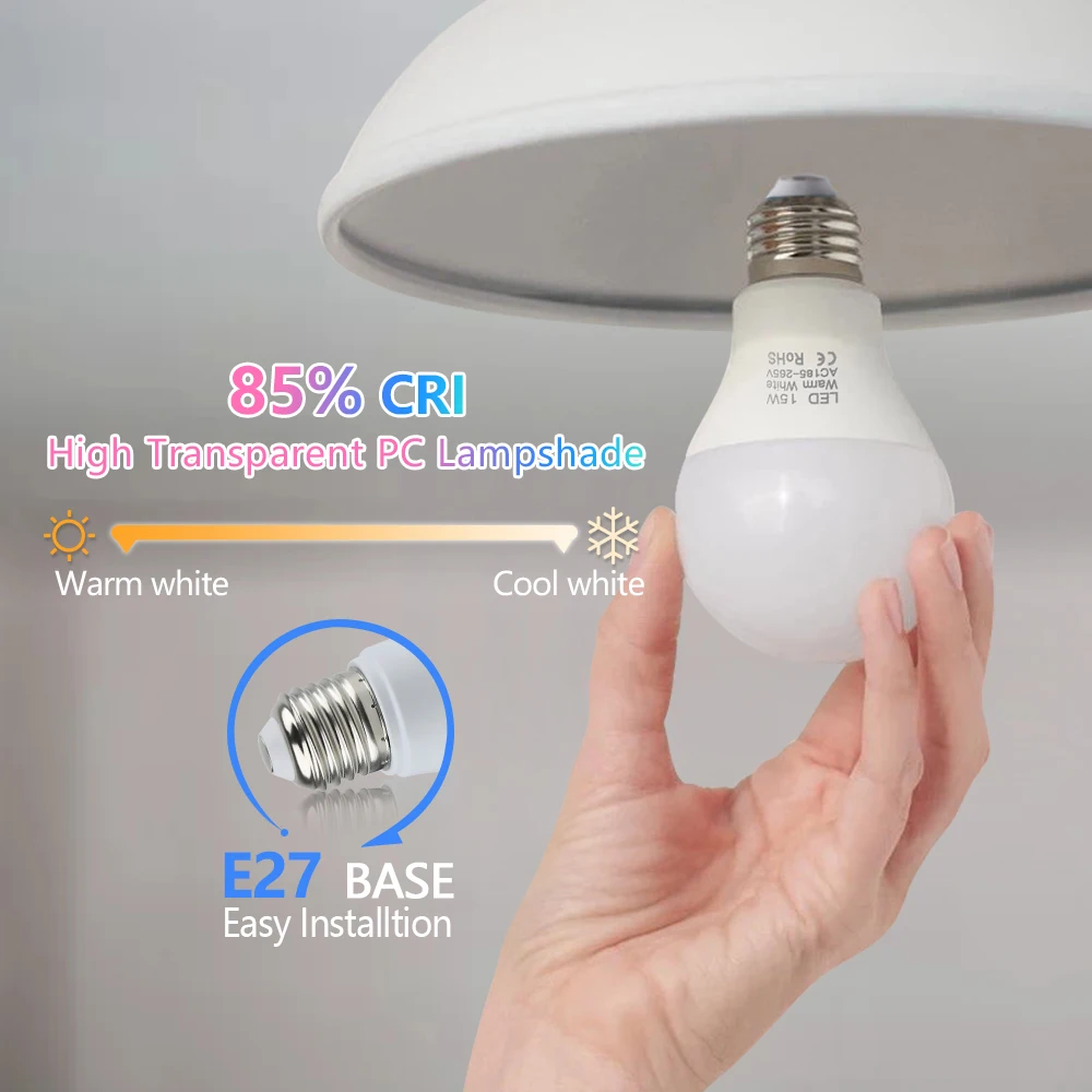 3W 6W 9W 12W 15W 18W LED Bulb Lamps E27 Lampada LED Light Bulb AC 220V-240V Smart IC High Brightness Bombilla Lamp Spotlight - Image 4