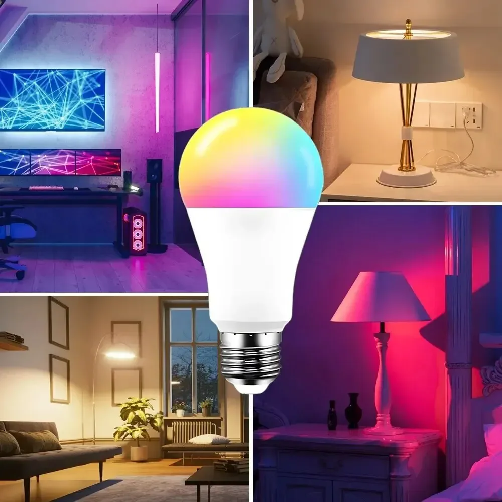 Tuya Smart E27 Bulb Dimmable RGB Smart Light Led Bulbs 5W 10W 15W LED Bulb Smart Life App Voice Control with Alexa Google Home - Image 4