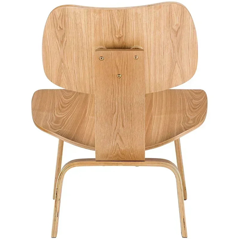 Molded Plywood Simple Leisure Chair Armchair Wood Legs Natural Living Room Century Wood Replica Accent Chairs Home Furniture - Image 5