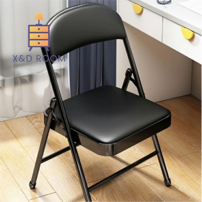 X&D Simple Lightweight Easy To Organize Folding Chairs Student Dormitories Conference Room Sedentary Chair Home Leisure Backrest