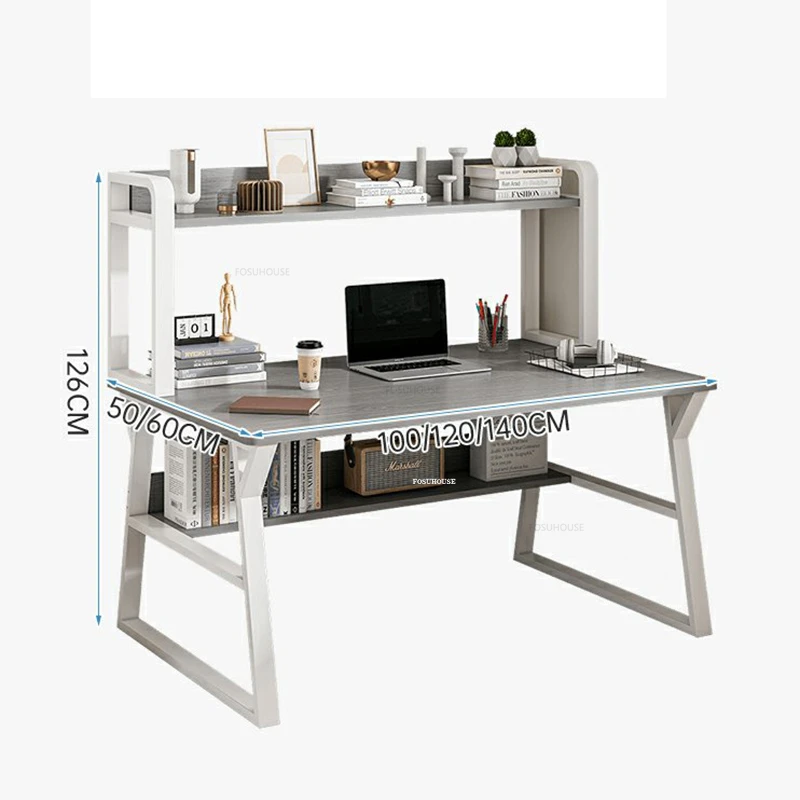 Modern Desktop Computer Desks Bookshelf Integrated Home Study Office Desk with Drawer Student Gaming tables Office Furniture GM - Image 4
