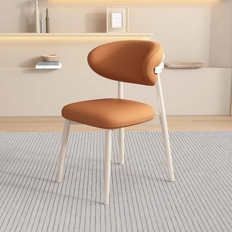 Modern Simple Nordic Dining Chair Home Backrest Light Luxury PU Leather Dining Chairs Restaurant Chair Living Room Furniture - Image 4