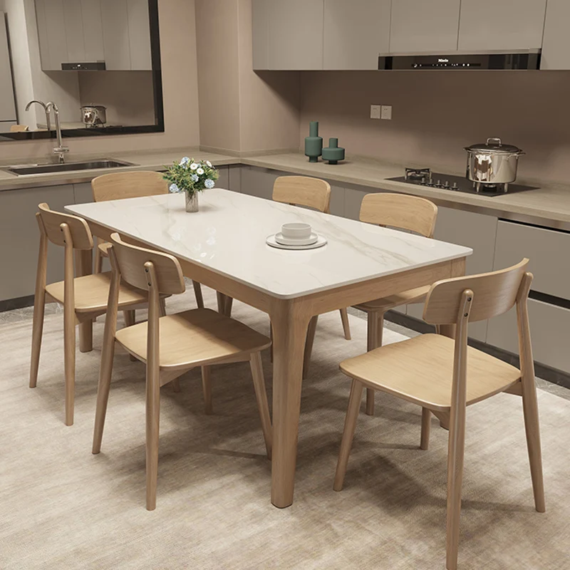 Coffee 6 Chairs Dining End Table Nordic Dinner Cuisine Dressing Dining Table Slate Restaurant Mesa Comedor Furniture OK50CZ - Image 2