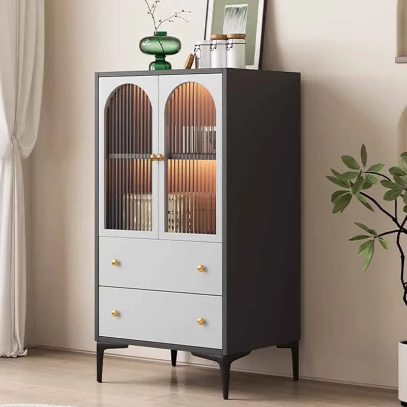 Bookcase Storage Living Room Cabinets Mobile Nordic Tall Kitchen Buffet Cabinet Theater Liquor Armoires De Salon Room Decor - Image 4