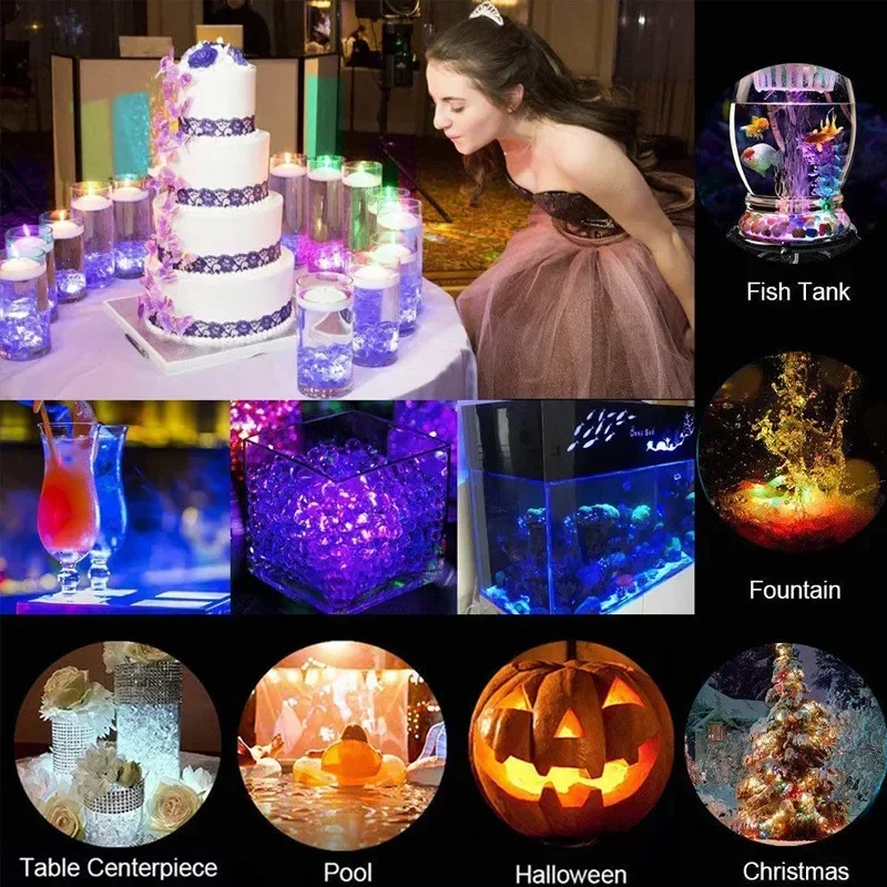 3 LED Underwater Light 16 Colors RGB IP68 Waterproof Swimming Pool Accessories Light Outdoor Submersible Lights for Pond Vase - Image 6