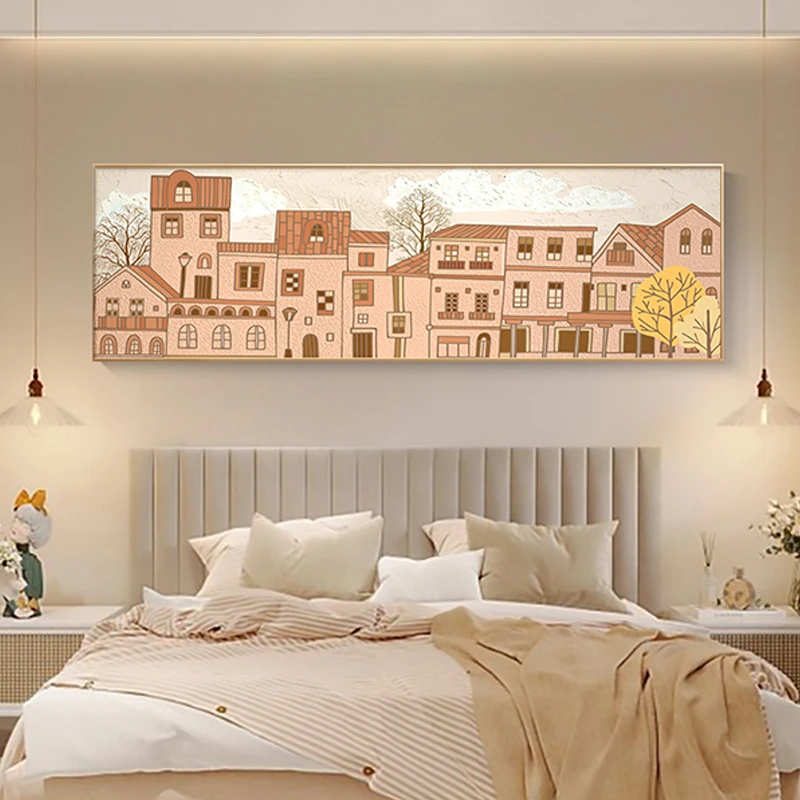 Healing Bedroom Headboard Decoration Painting Landscape Niche Art Background Wall Mural Home Decoration