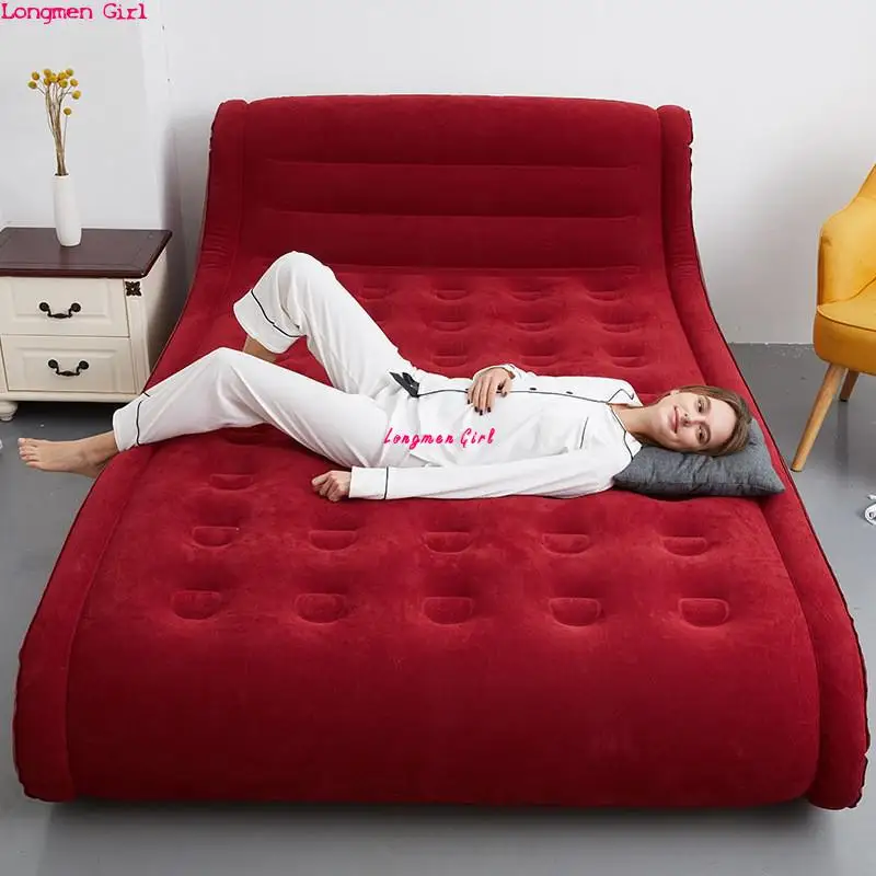 Modern Folding Inflatable Big Sofa Bed For Beach Camping Travel Outdoor Garden Furniture Double Bed With Velvet Pvc Leather Bed - Image 2