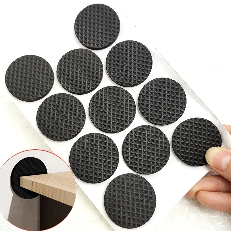 Self Adhesive Furniture Pads Chair Legs Rug Non-slip Bumper Damper Floor Scratch Protector Mat Round Square Rubber Pads - Image 5