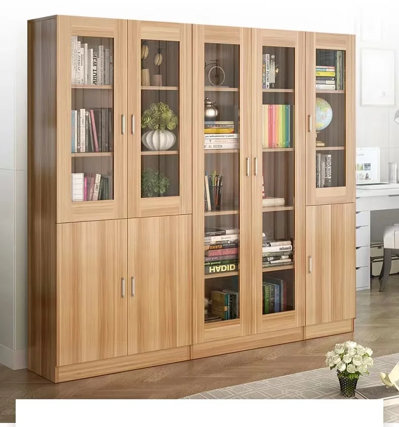 Modern glass bookcase bookshelf fine free combination File cabinet Office bookcase storage ark - Image 2