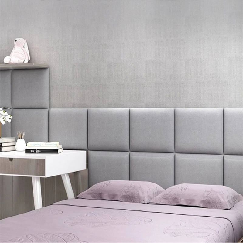 Bed Headboards Soft Wall Panels Anti-Collision Self-Adhesive Morden Bedroom Furniture Tatami Decor Stickers Tete De Lit Cabecero - Image 4