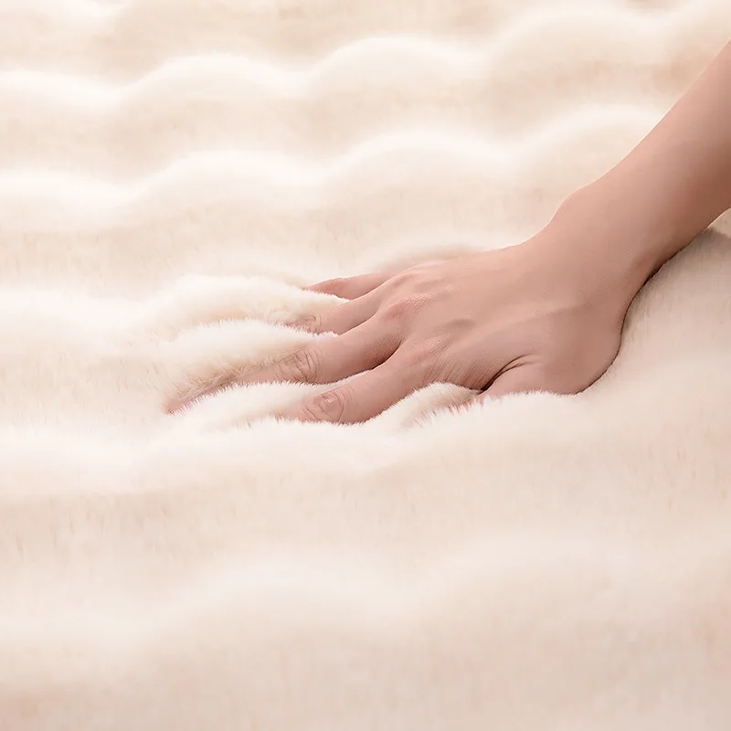 Rabbit Hair Bubble Velvet Carpet Round Soft Fluffy Plush Imitation Fur Rug Kids Bedroom Cushion Coffee Table Foot Mat Home Decor - Image 4