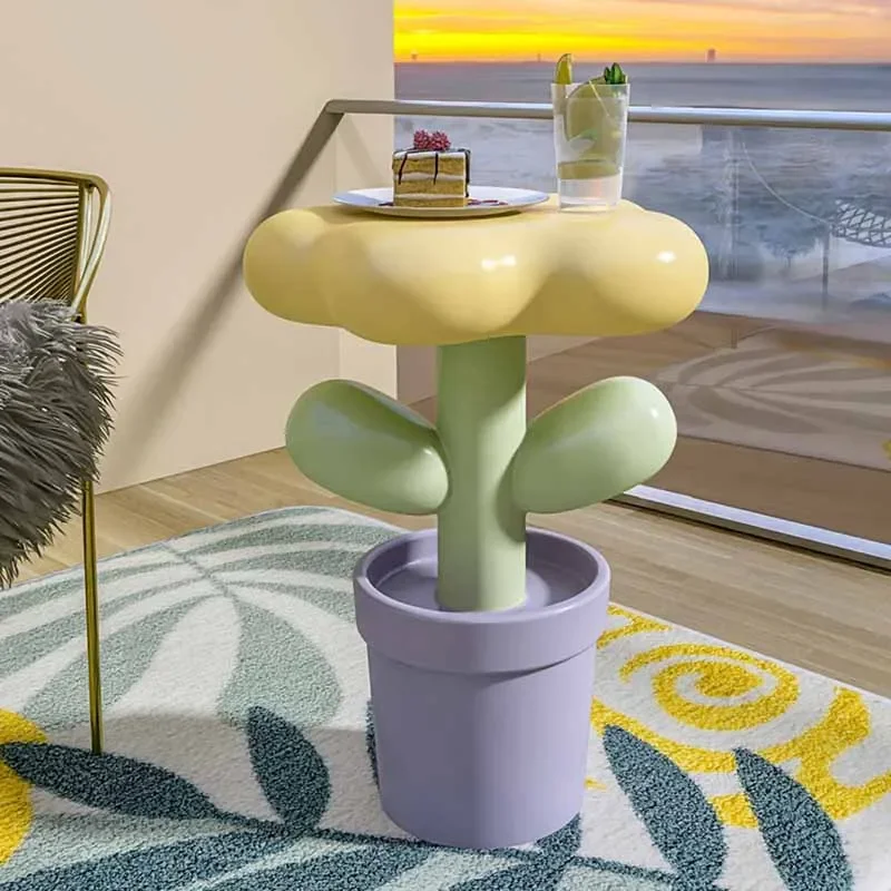Nordic Coffee Tables for Living Room Modern Tulip Floor Ornaments Interior Side Table Cute Small Sofa Bedside Table Decors Gift