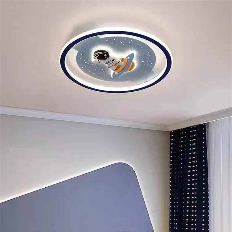 Astronaut Ceiling Lights Kids Room Boy Girl Bedroom Chandelier Princess Spaceman Rocket Rabbit Children's Lamps Home-appliance - Image 5
