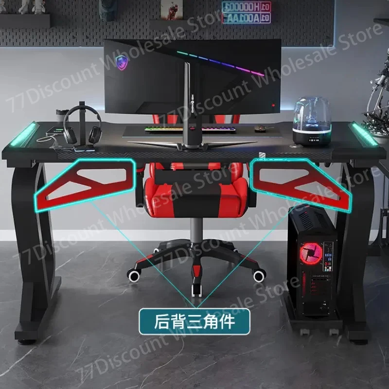 Simple Desktop Computer s Modern table Office Furniture Carbon Fiber Gaming Home Bedroom Student Writing Game - Image 3