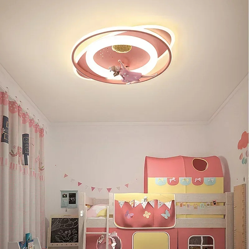 Astronaut Ceiling Lights Kids Room Boy Girl Bedroom Chandelier Princess Spaceman Rocket Rabbit Children's Lamps Home-appliance - Image 6