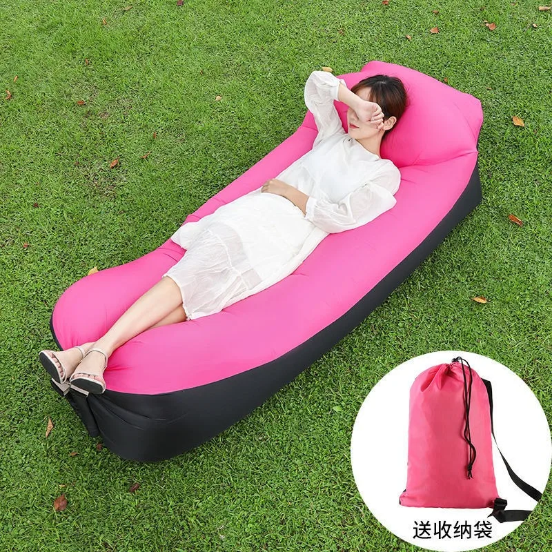2024Trend Outdoor Products Fast Inflatable Air Sofa Bed Good Quality Sleeping Bag Inflatable Air Bag Lazy bag Beach Sofa240*70cm - Image 4
