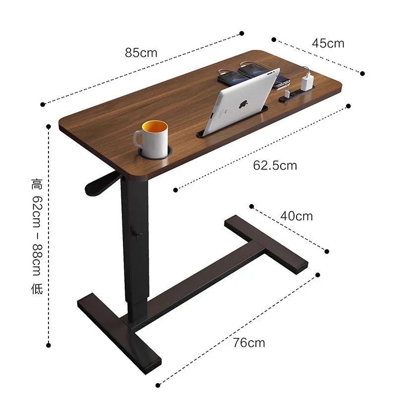Bedside Movable Lifting Desktop Office Desks Computer Table Folding Bed Learning Desk Organizer Bureau 컴퓨터책상 Office Furniture AA - Image 4