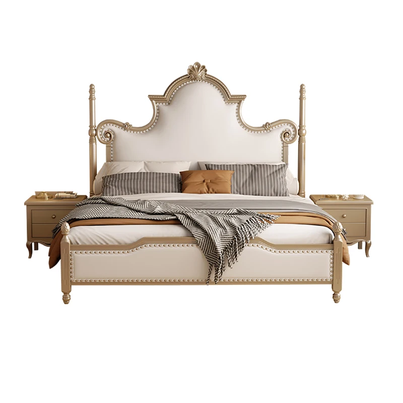 Beauty Bedroom Bed Queen Double Massage Girls Design Bed Space Saving Safe Princess Sleeping Letto Matrimoniale Hotel Furniture - Image 6