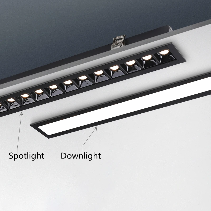 new LED line Downlight Recessed Rectangle Grille Ceiling Lamp 10W 20W 30W AC85~265V LED Spot Light For Home Shop Decor Living - Image 2