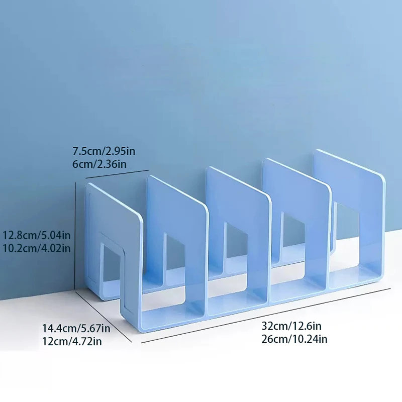 2024 Desk Bookshelf For Book CD Magazine File Multi-Purpose Bookends Book Storage Stand Organizer Holder School Office Supplies - Image 5