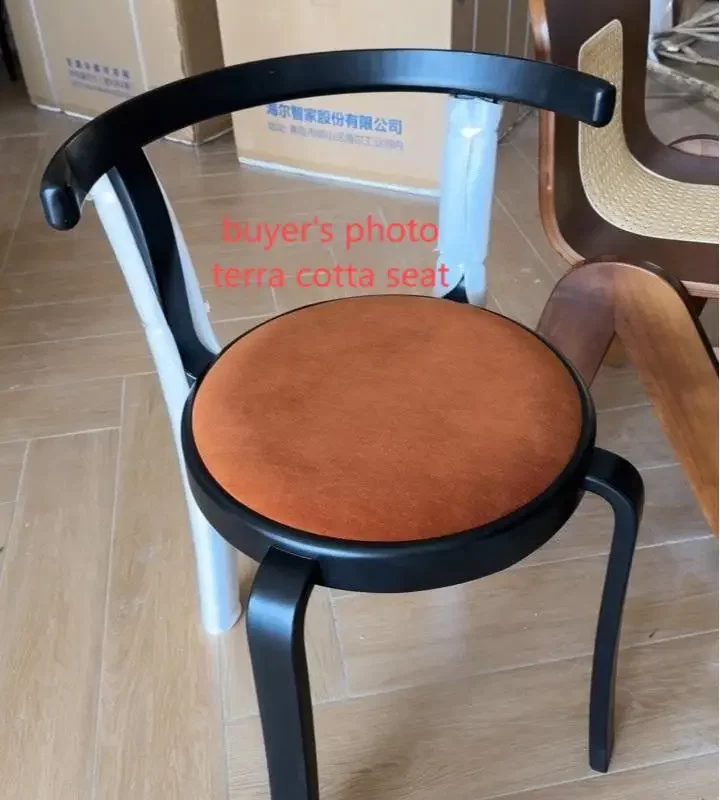 Magnus Denmark Olesen Nordic 8000 Series Red Beech Plywood Solid Wood Dining Stackable Vintage Curved Backrest Chair