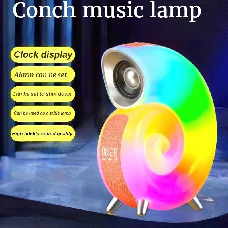Wireless Bluetooth speaker with high-power subwoofer, speaker with color LED night light, desktop console, small laptop A