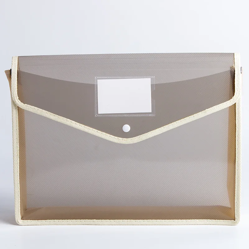 A4 Transparent Lightweight File Bag Portable Waterproof Folder Document Holder Large Capacity Button Storage School Test Paper - Image 6