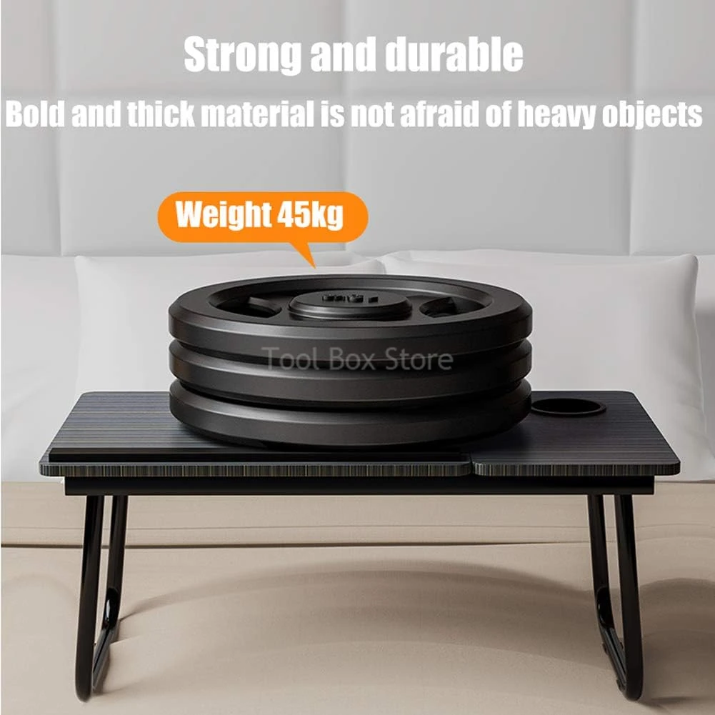 Portable Laptop Bed Table Folding Laptop Table with Cup Holder Student Dormitory Writing Desk Computer Desk Office Furniture - Image 4