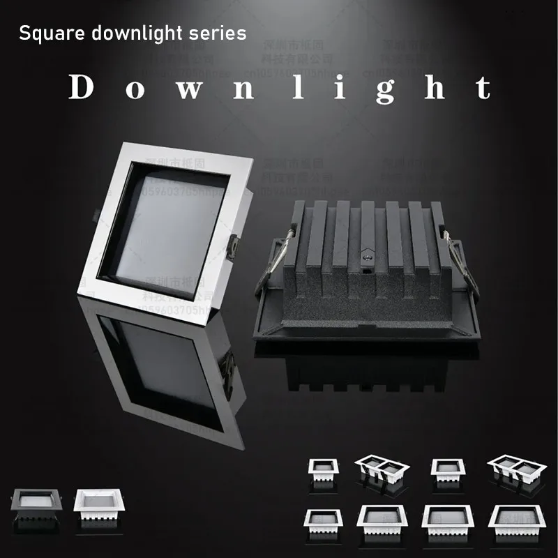 Embedded Square LED Downlight Anti Glare Cob Ceiling Spotlight Home Indoor Lighting Lights 7w 12w Bedroom Aisle Spot Lamp AC220v - Image 3