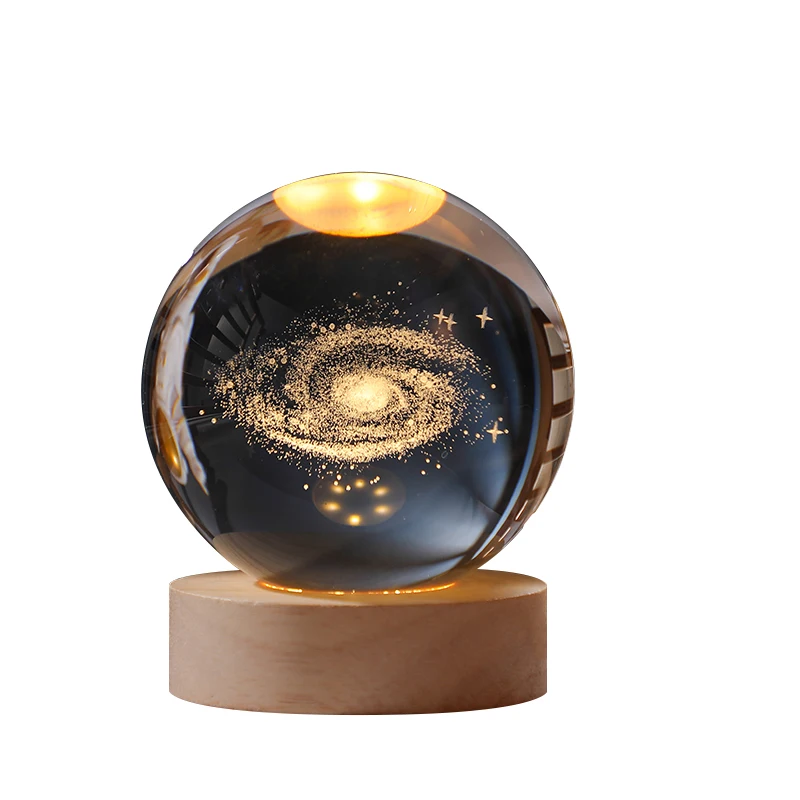 LED Night Light Milky Way Galaxy Solar System Crystal Ball Children Night Lamp Bedroom Ambient Light Creative Gift Night Light - Image 5