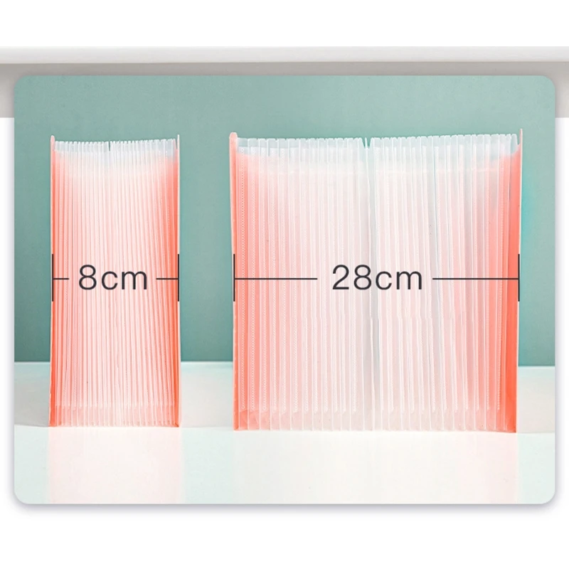 C2 13 Grids Folder A4 Accordion Clear Index Labels Expanding Document Folder File Organizer Desk Management For Office Cabinet - Image 6