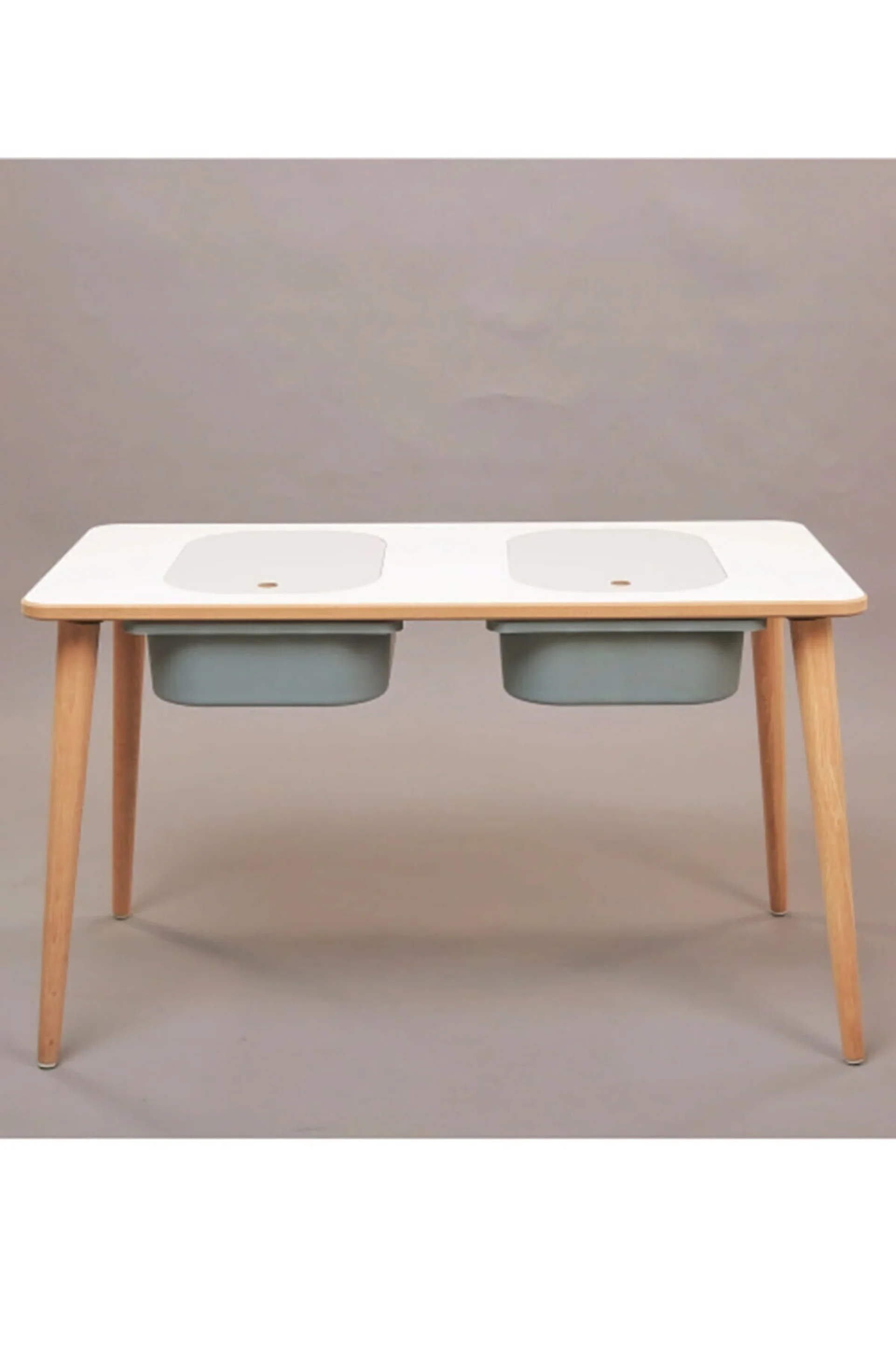 Activity Child Play Board & 2 Pcs Stool Plastic Drawer MDF Structure, Tree Feet Kids Room Desk - Image 4