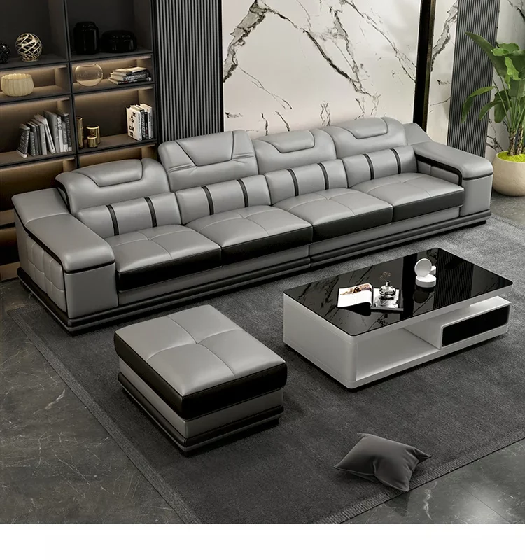 Genuine Leather Sofa Cama Leather Couch Big Sofas Sleeper Sofa Set Living Room Furniture Sofas Modernos Para Sala Sectional Sofa