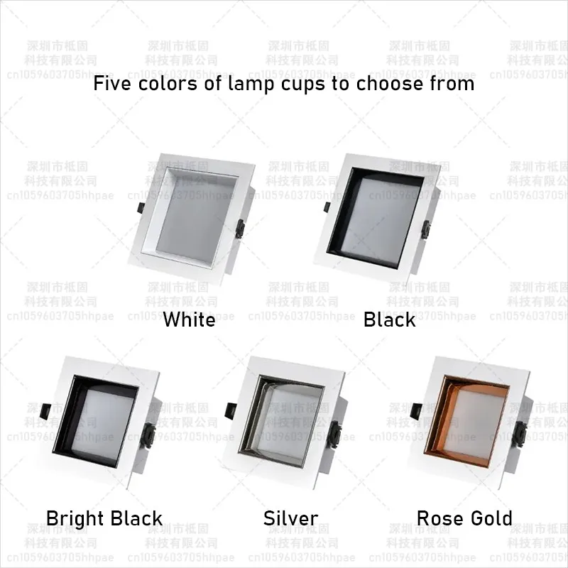 Embedded Square LED Downlight Anti Glare Cob Ceiling Spotlight Home Indoor Lighting Lights 7w 12w Bedroom Aisle Spot Lamp AC220v - Image 6