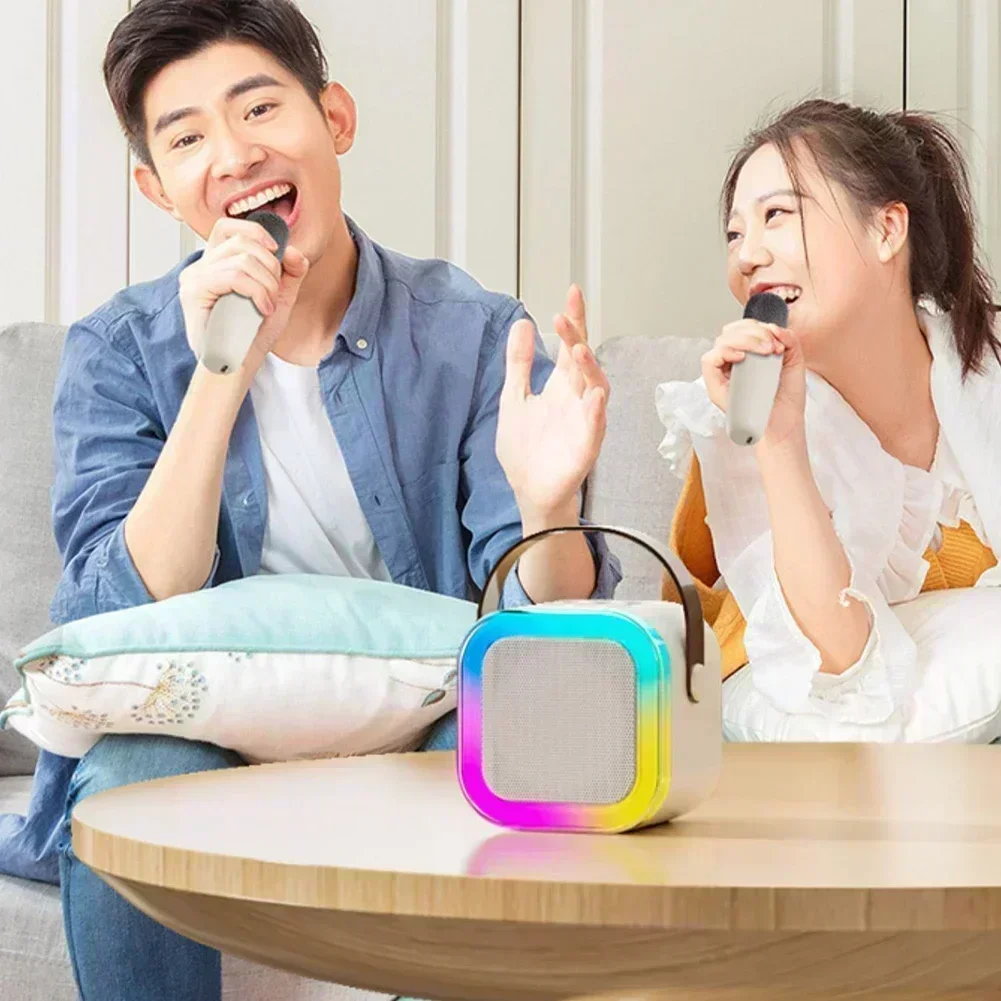 Bluetooth K12 Karaoke Machine Portable 5.3 PA Speaker System with 1-2 Wireless Microphones Home Family Singing Children's Gifts - Image 4
