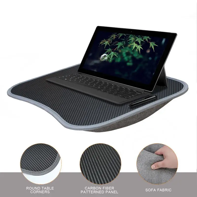 Lap Desk For Laptop With Cushion Lapdesk For Laptop With Soft Pillow Cushion Writing Padded Tray With Handle For Work And Game - Image 6